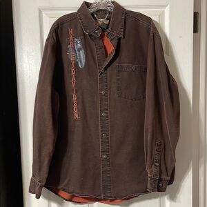 Harley-Davidson Brown button-down shirt Large